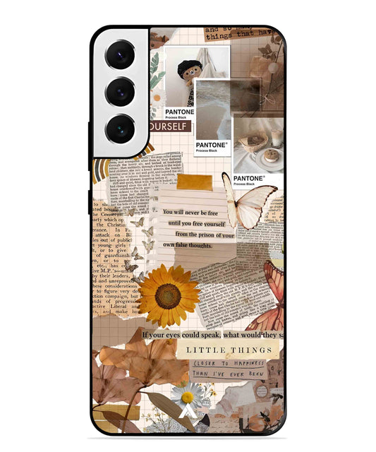 Little Things Metal Back Cover Phone Case for Samsung Galaxy S22 Plus