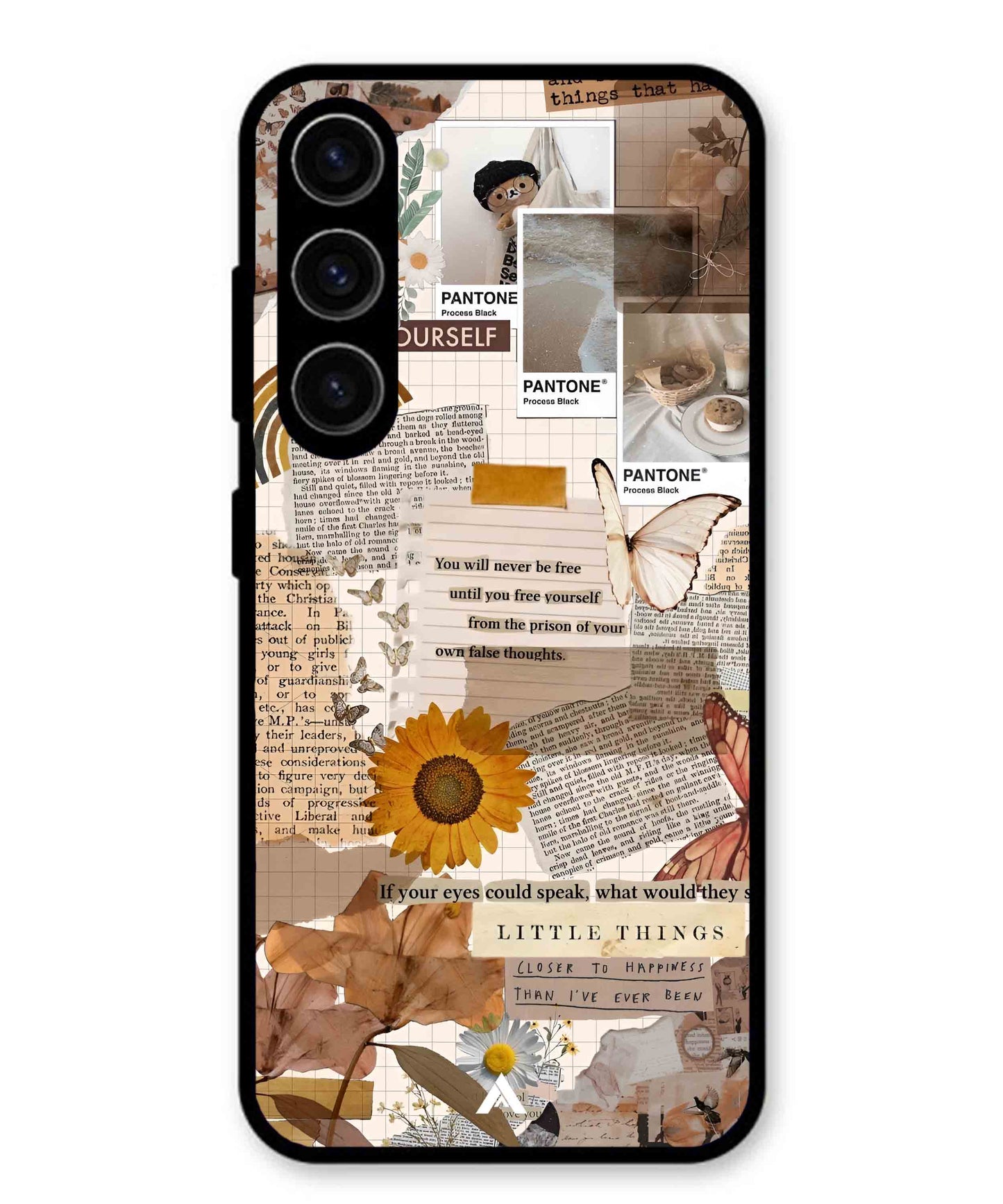 Little Things Metal Back Cover Phone Case for Samsung Galaxy S23