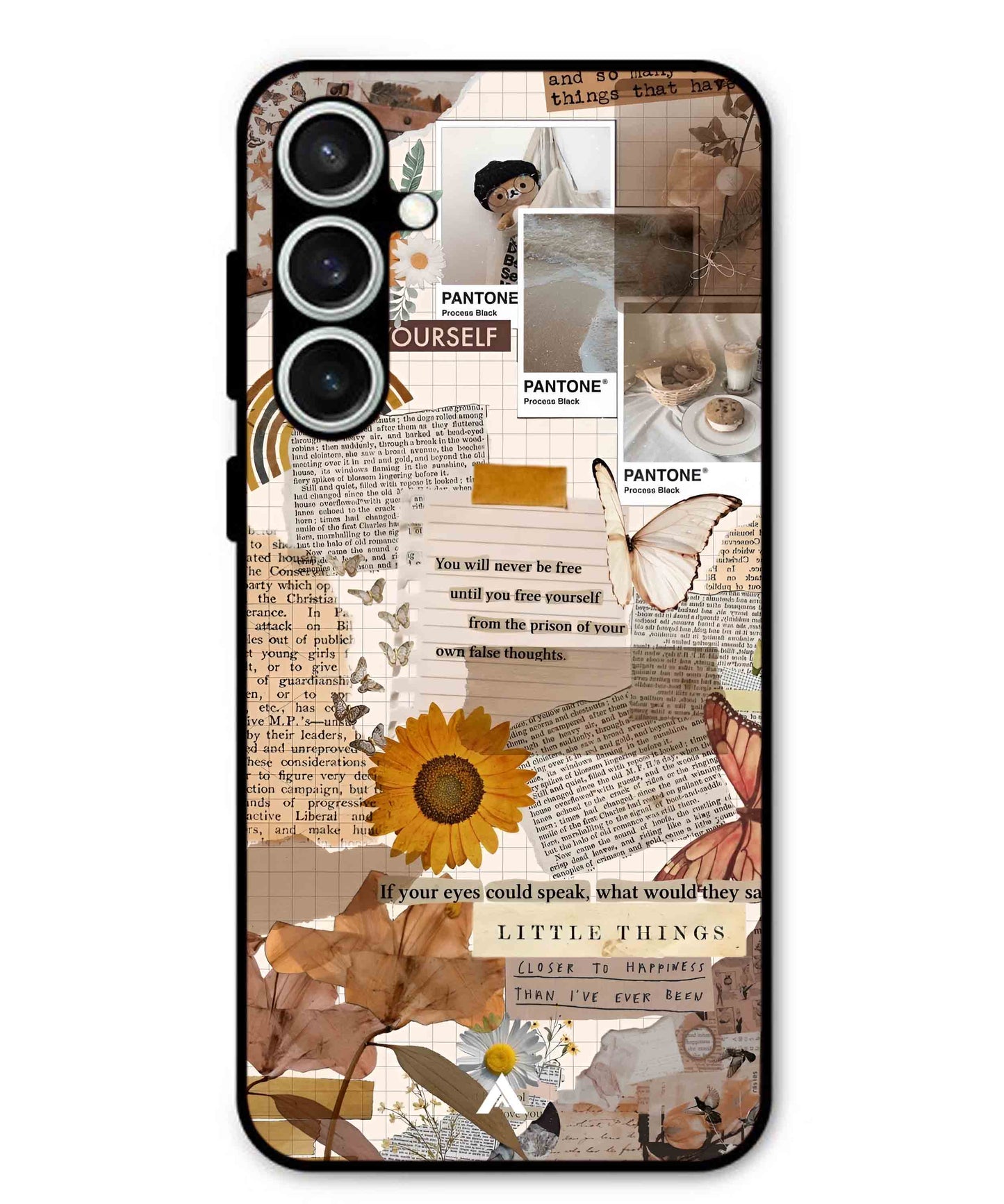 Little Things Metal Back Cover Phone Case for Samsung Galaxy S23 Fe