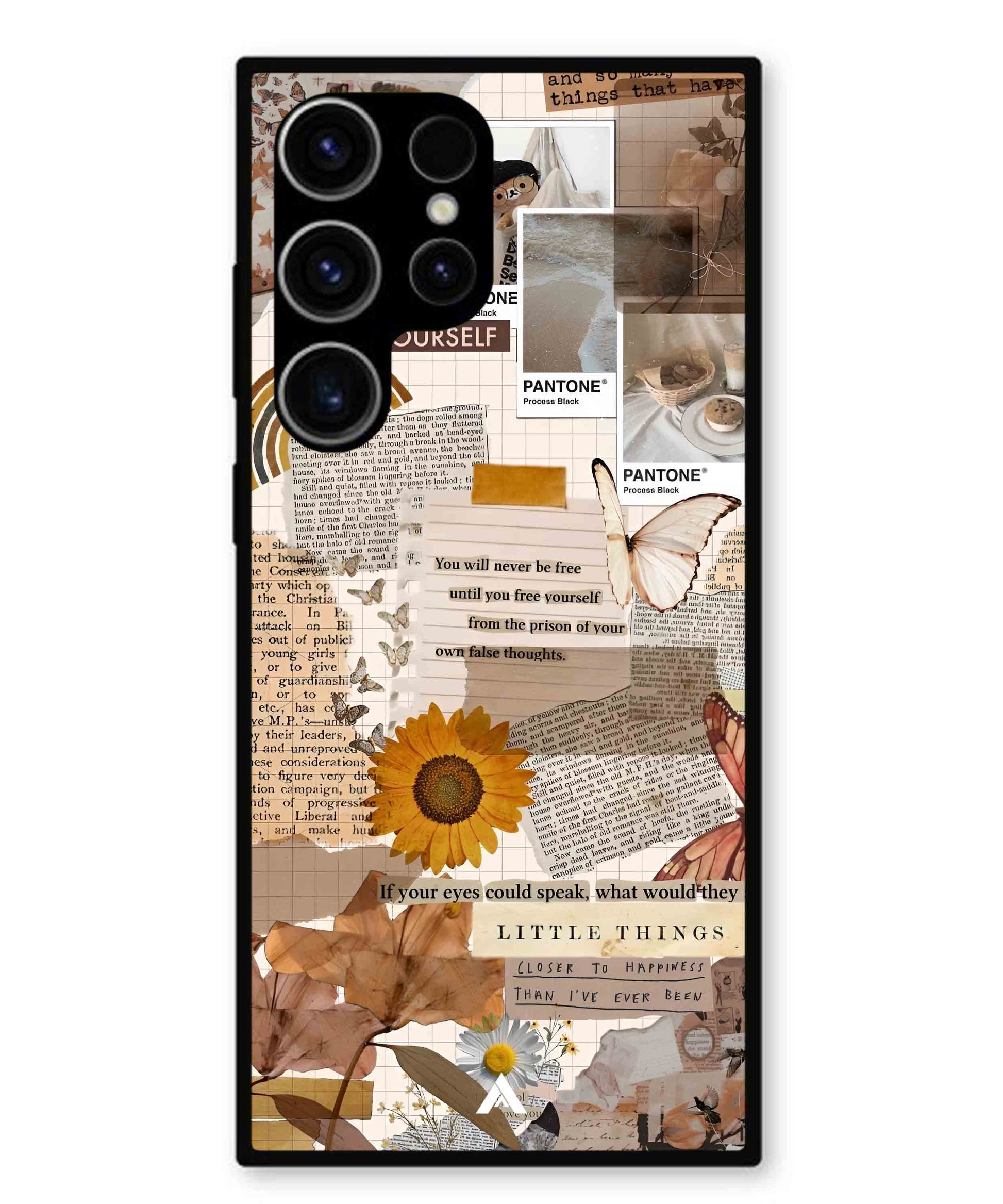 Little Things Metal Back Cover Phone Case for Samsung Galaxy S23 Ultra