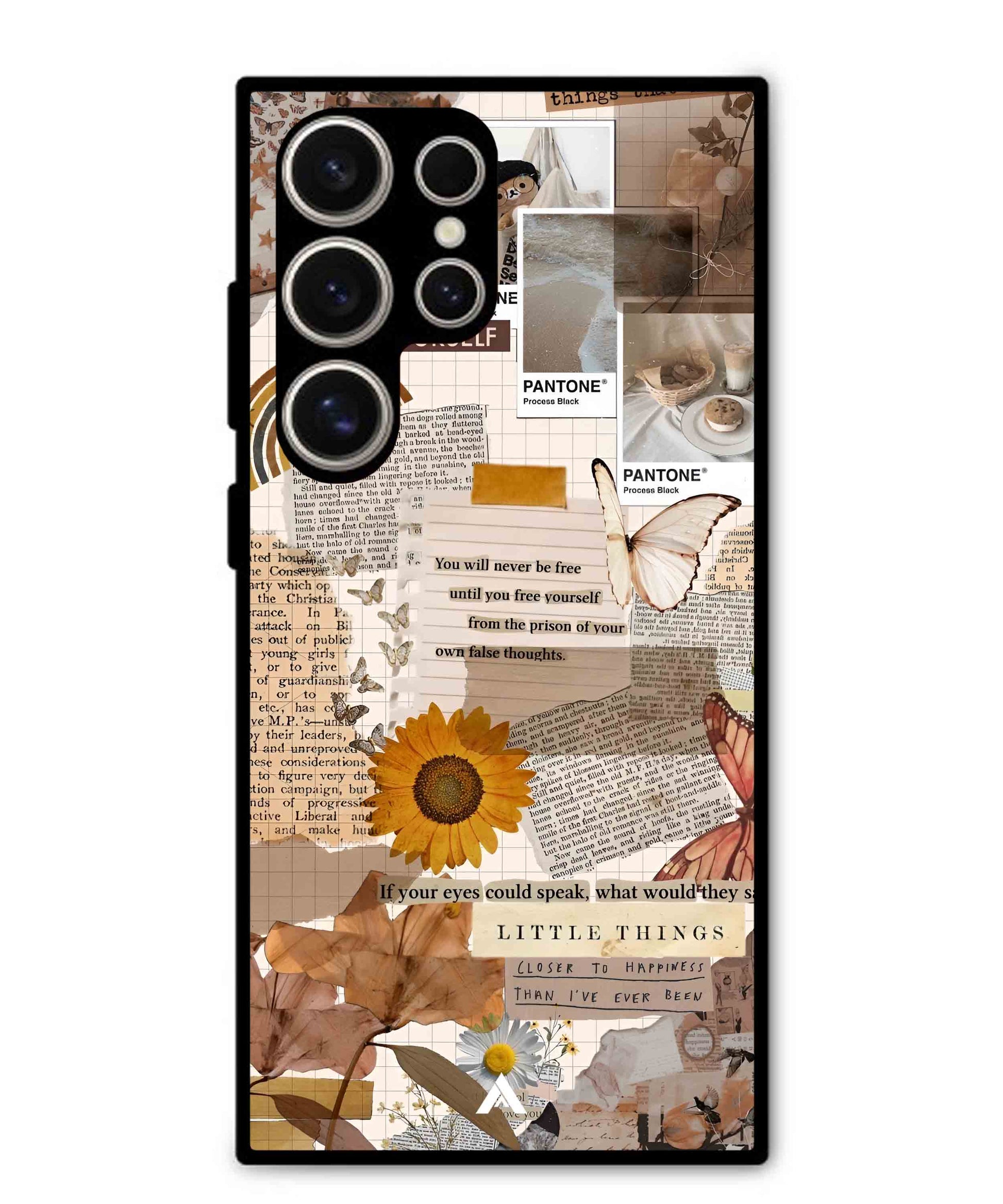 Little Things Metal Back Cover Phone Case for Samsung Galaxy S24 Ultra
