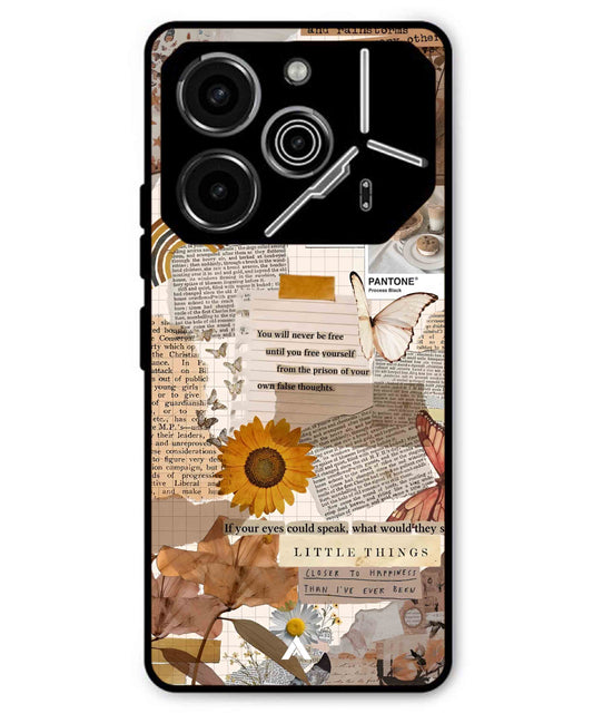 Little Things Metal Back Cover Phone Case for Tecno Pova 6