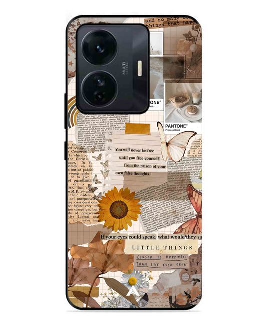 Little Things Metal Back Cover Phone Case for Vivo T1 Pro