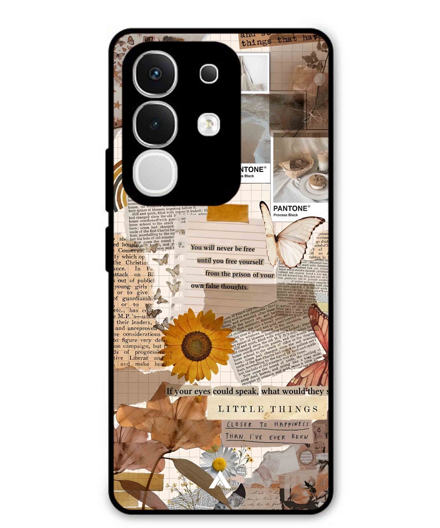 Little Things Metal Back Cover Phone Case for Vivo Y29 4G