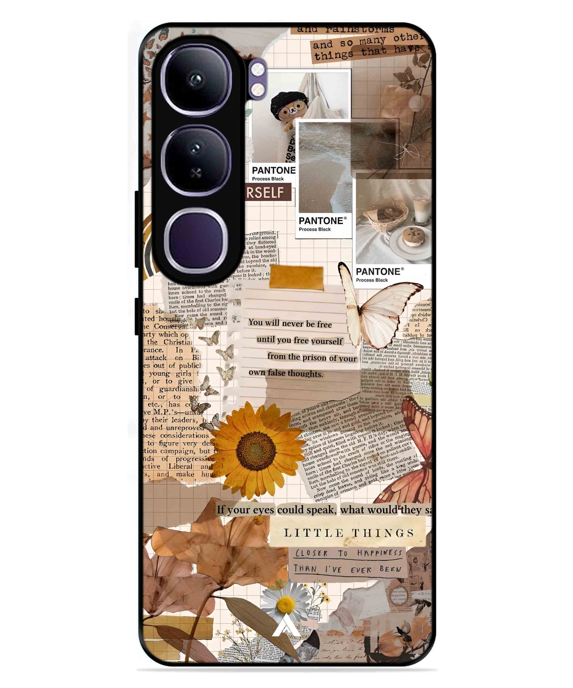 Little Things Metal Back Cover Phone Case for Vivo Y300