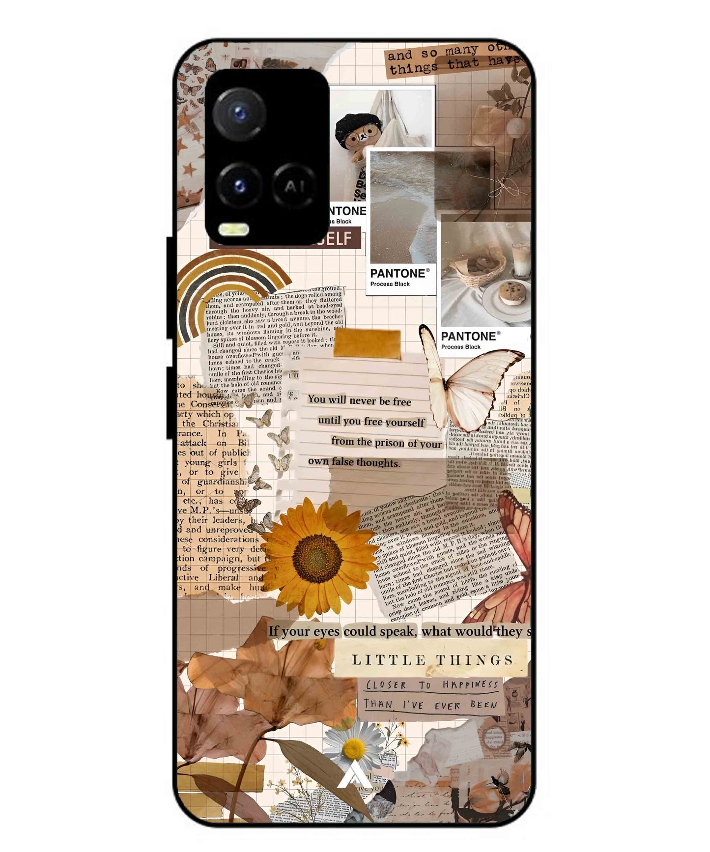 Little Things Metal Back Cover Phone Case for Vivo Y36