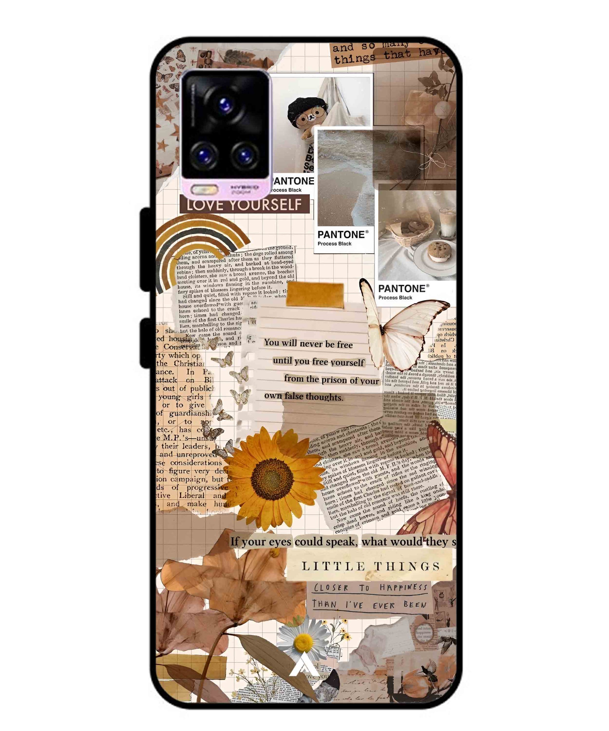 Little Things Metal Back Cover Phone Case for Vivo v20 Pro