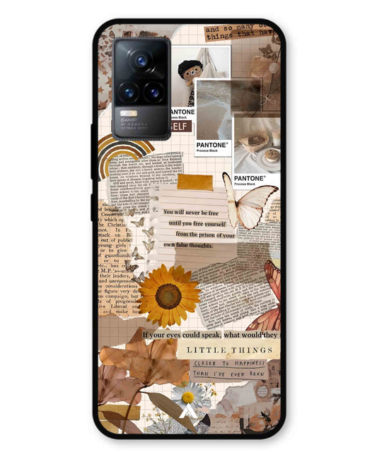 Little Things Metal Back Cover Phone Case for Vivo v21e 4G