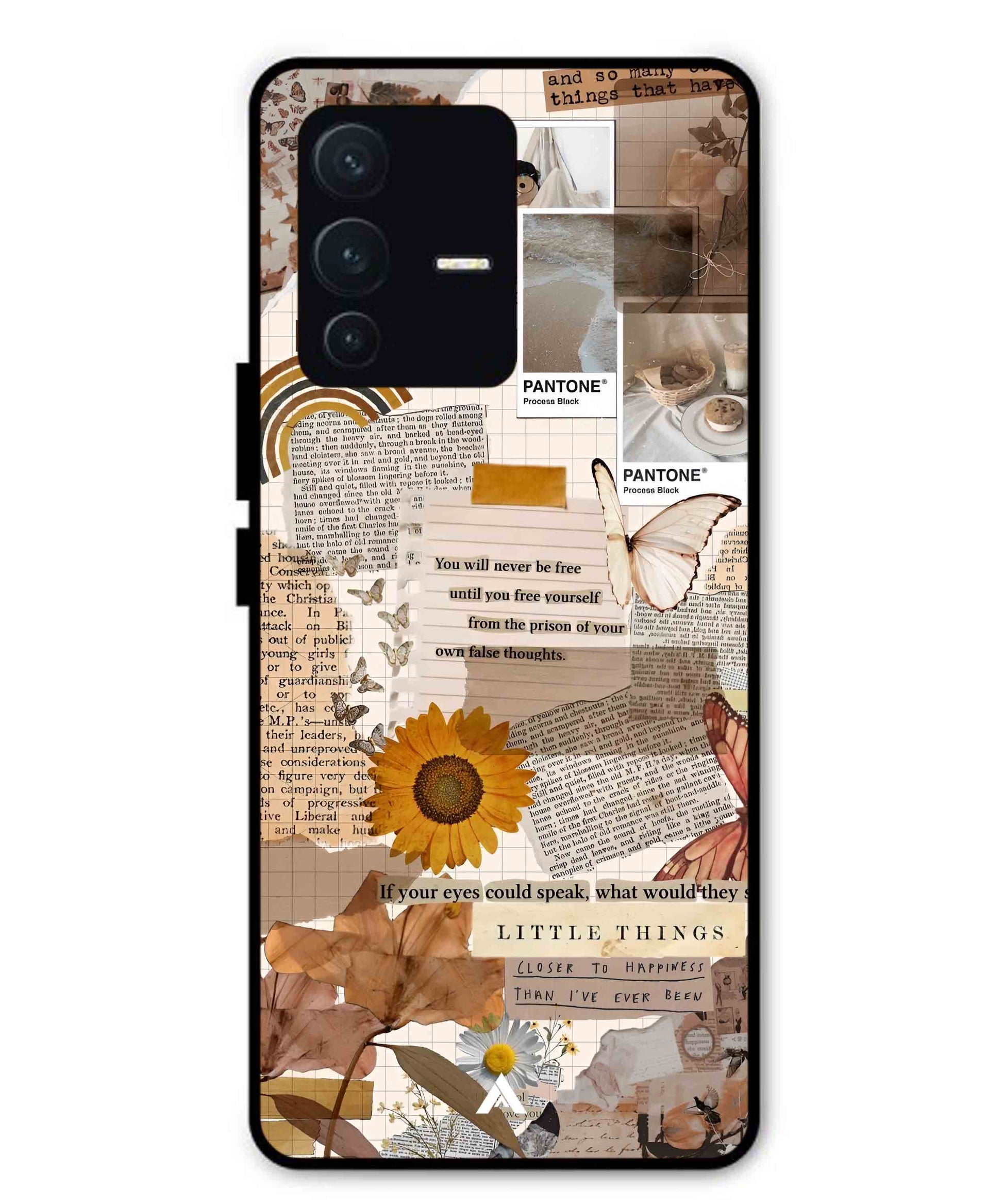 Little Things Metal Back Cover Phone Case for Vivo v23 Pro