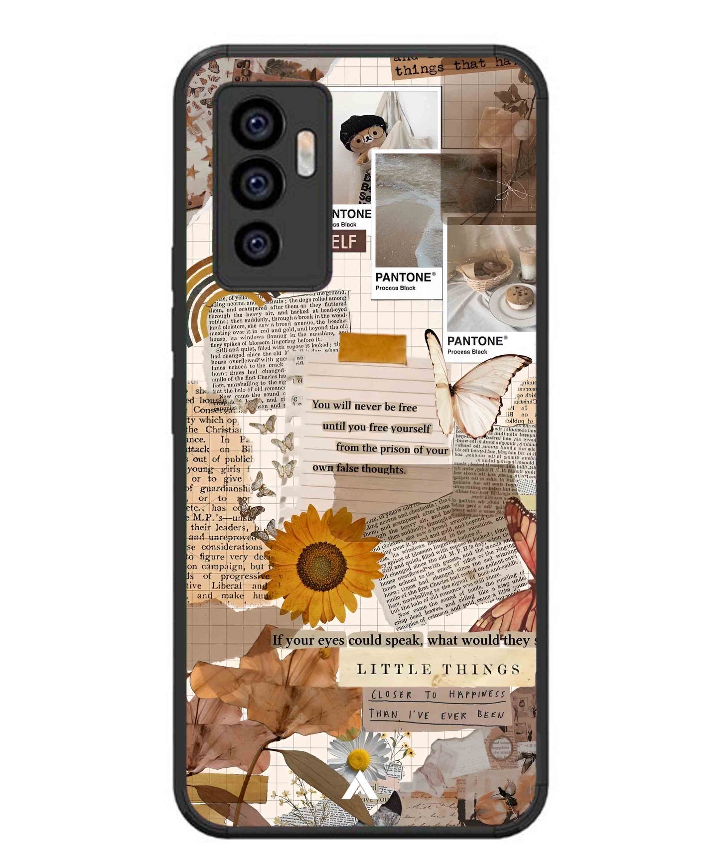 Little Things Metal Back Cover Phone Case for Vivo v23e