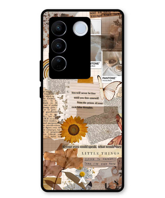 Little Things Metal Back Cover Phone Case for Vivo v27 Pro