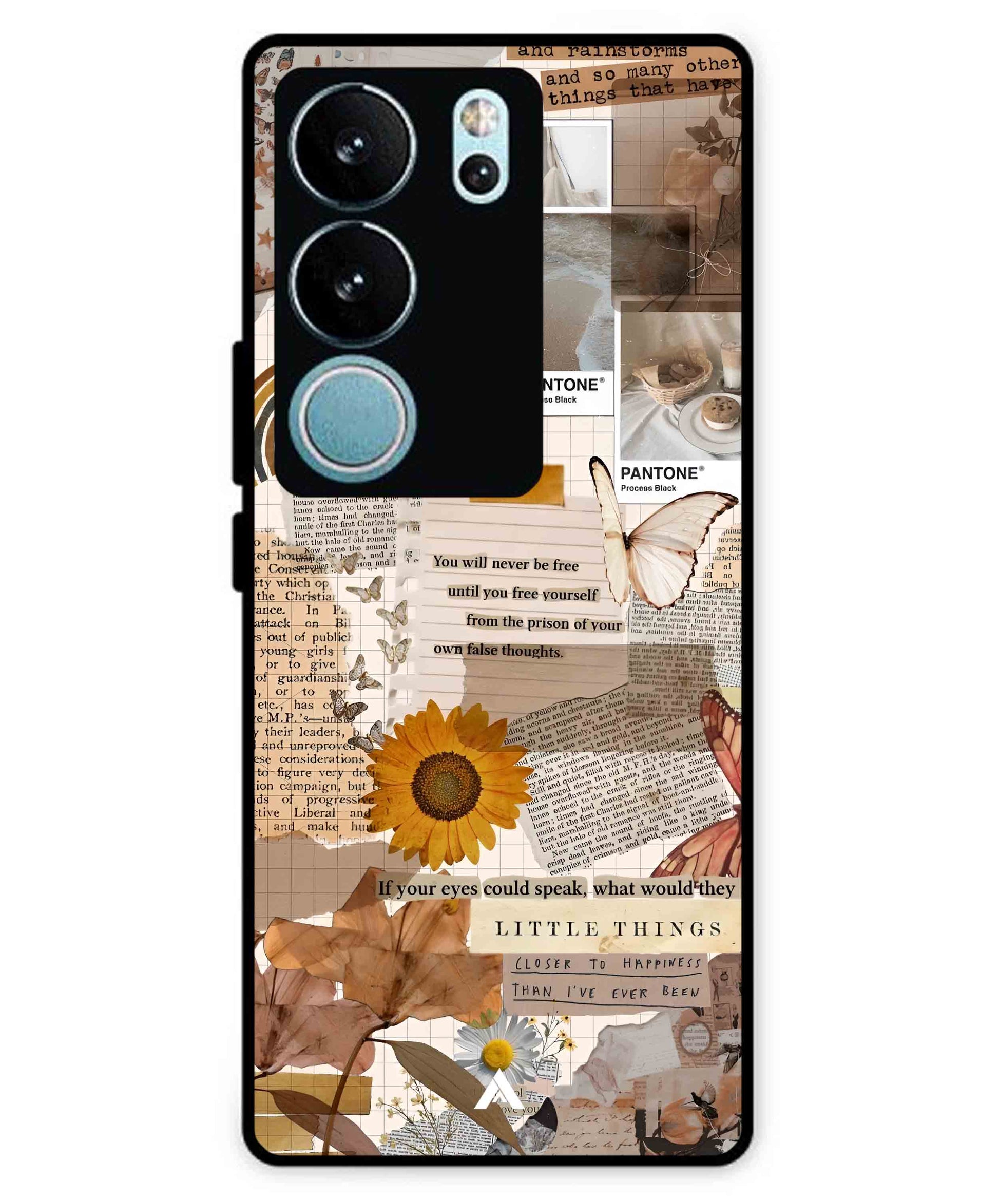 Little Things Metal Back Cover Phone Case for Vivo v29 Pro
