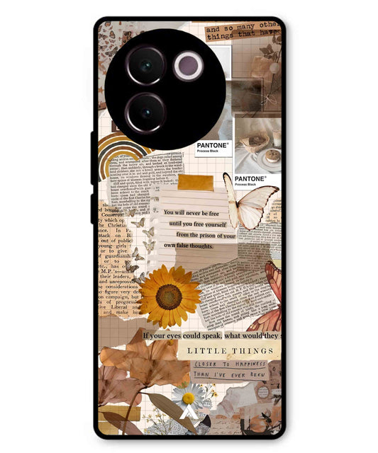 Little Things Metal Back Cover Phone Case for Vivo v30e
