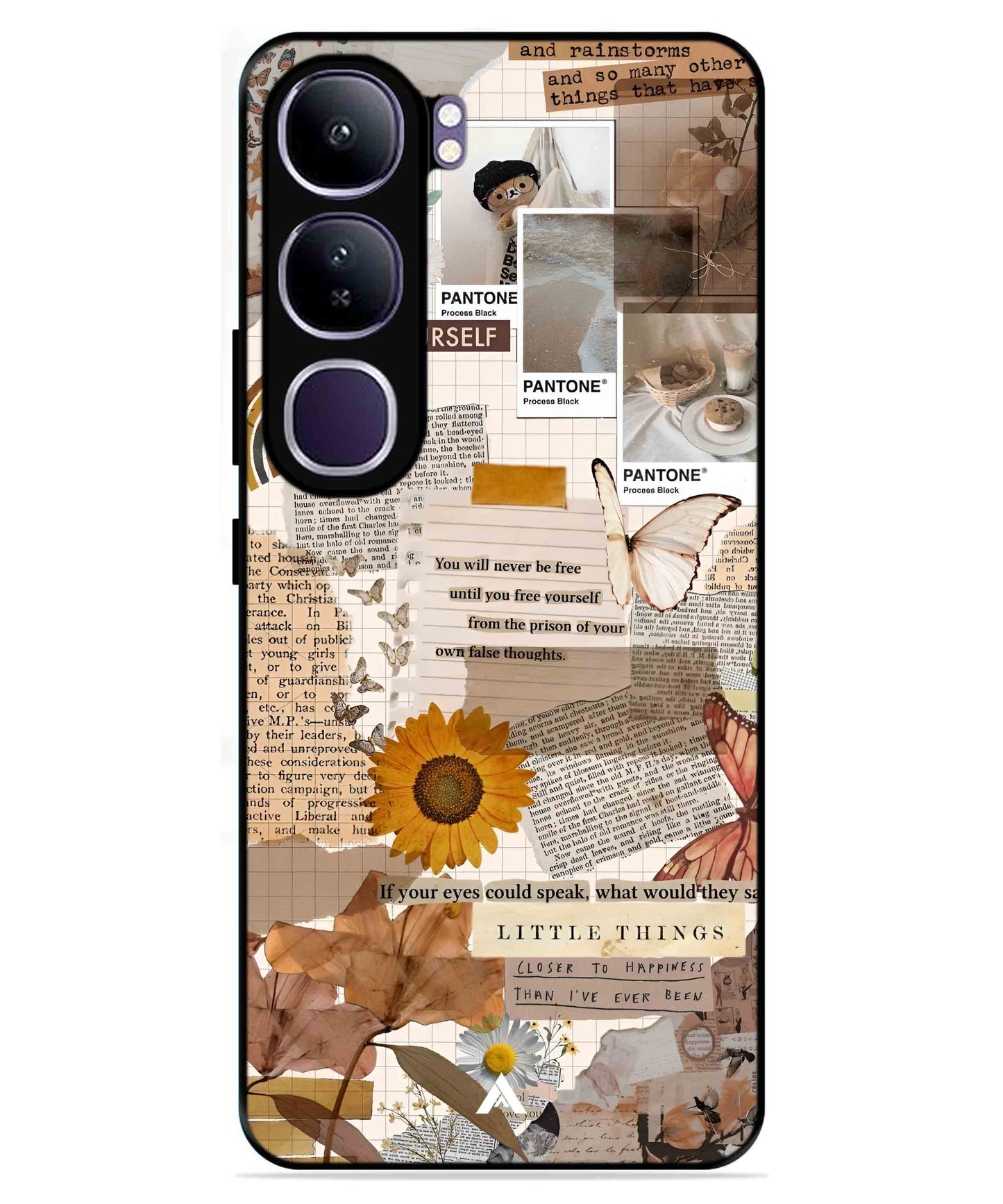 Little Things Metal Back Cover Phone Case for Vivo v40 Lite