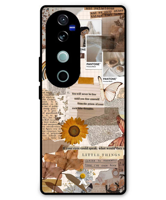 Little Things Metal Back Cover Phone Case for Vivo v40 Pro
