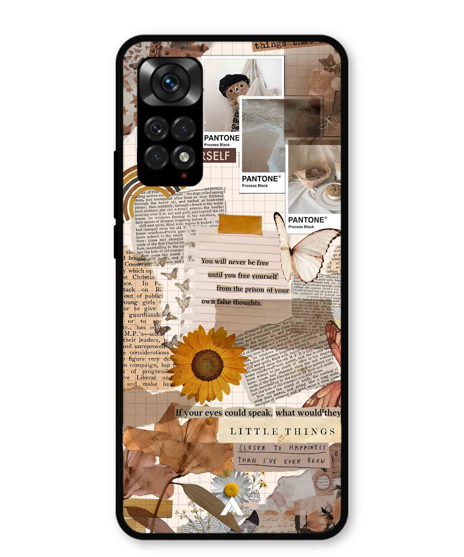 Little Things Metal Back Cover Phone Case for Xiaomi Redmi Note 11