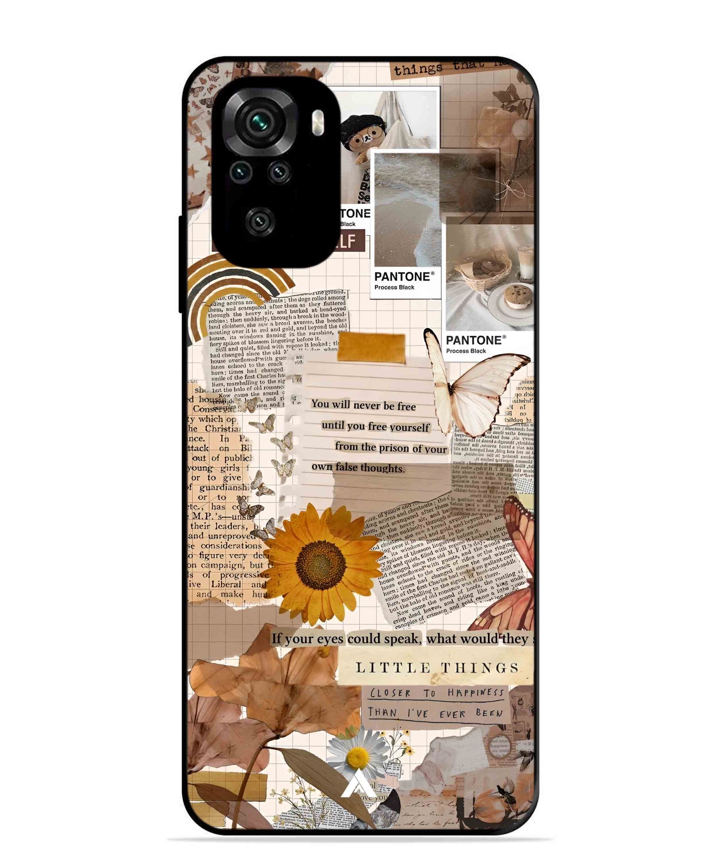 Little Things Metal Back Cover Phone Case for Xiaomi Redmi Note 11SE