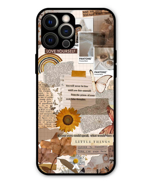 Little Things Metal Back Cover Phone Case for iPhone 12 Pro Max