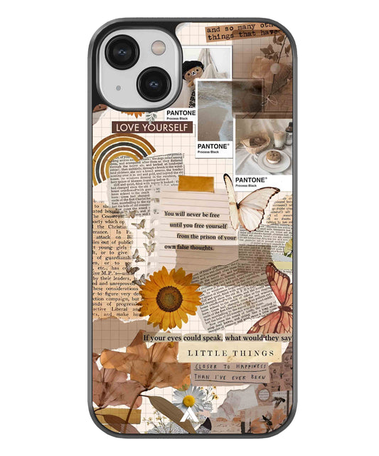 Little Things Metal Back Cover Phone Case for iPhone 13