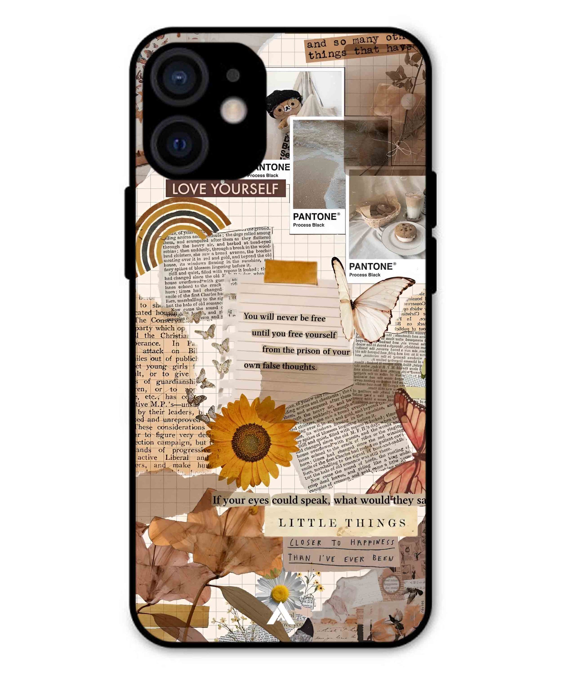 Little Things Metal Back Cover Phone Case for iPhone 13 Mini