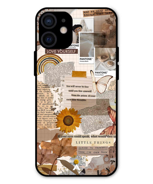 Little Things Metal Back Cover Phone Case for iPhone 13 Mini