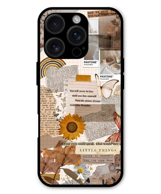 Little Things Metal Back Cover Phone Case for iPhone 16 Pro