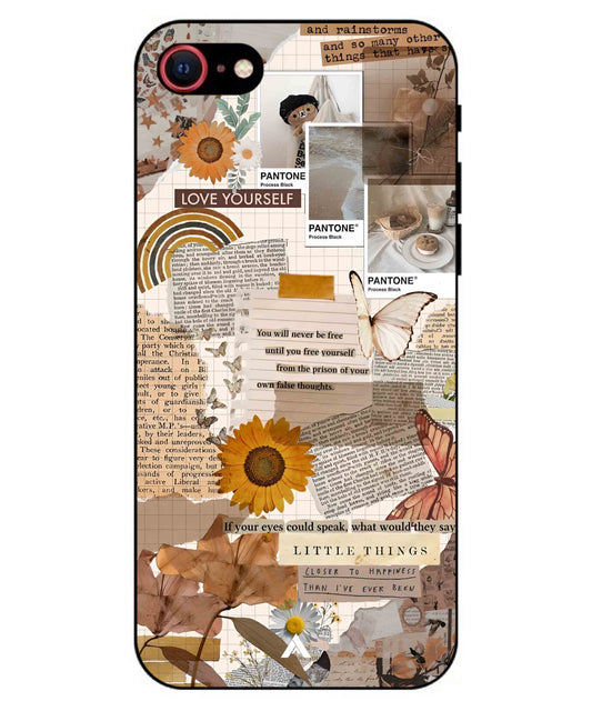 Little Things Metal Back Cover Phone Case for iPhone 8