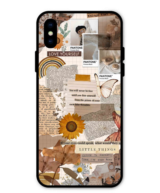 Little Things Metal Back Cover Phone Case for iPhone X