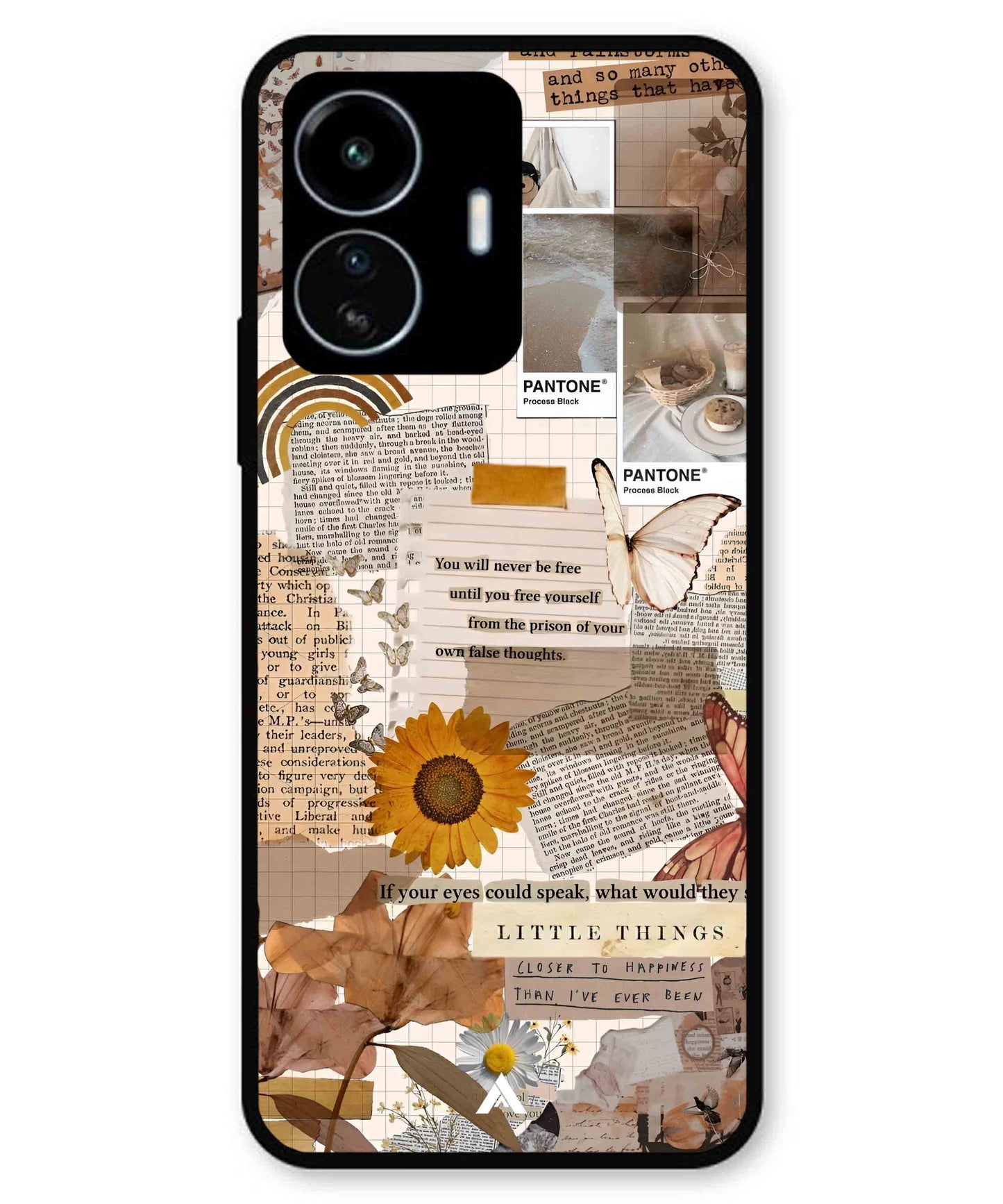 Little Things Metal Back Cover Phone Case for iQOO Z6 Lite