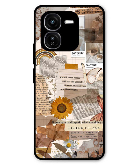 Little Things Metal Back Cover Phone Case for iQOO Z9x