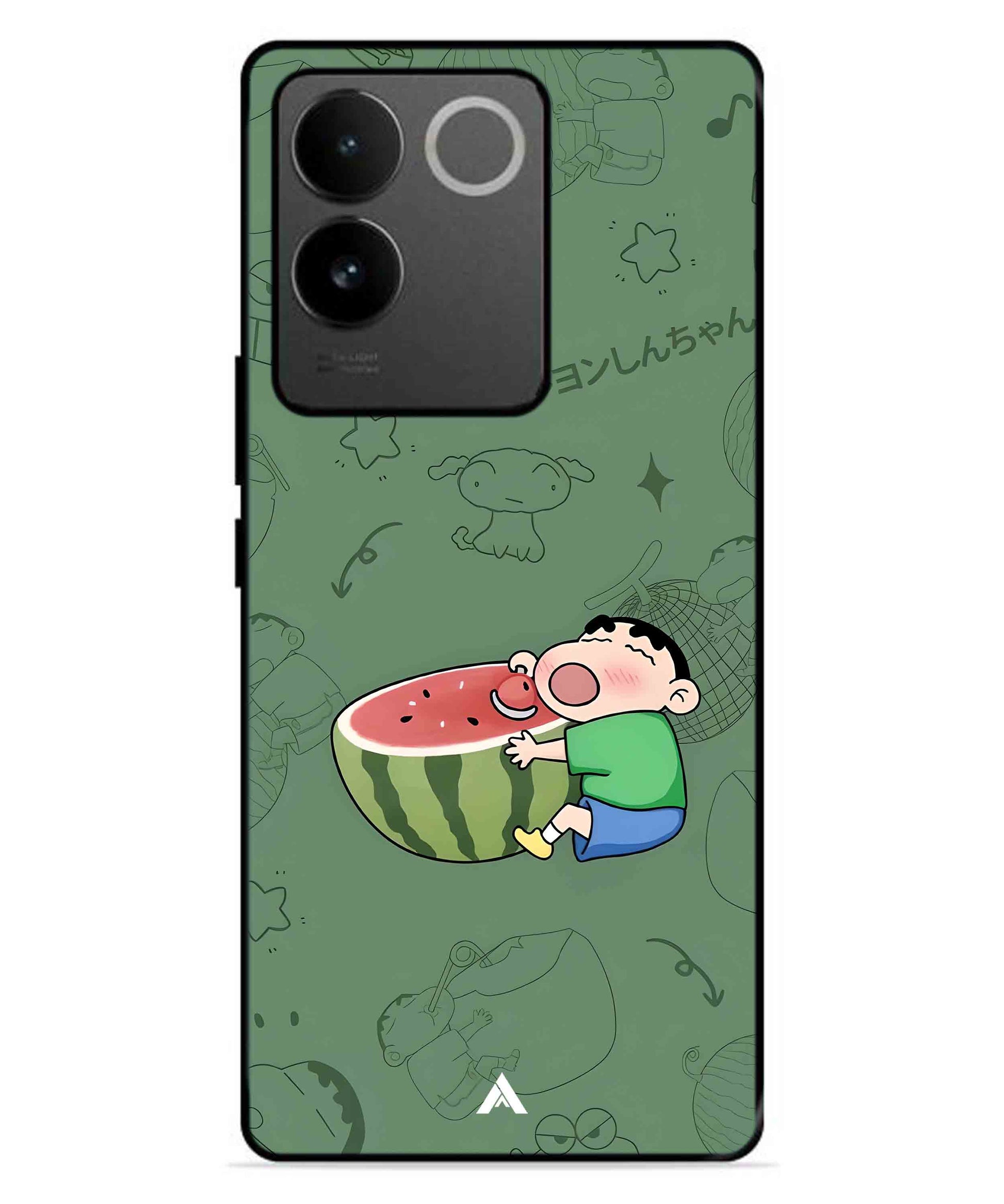 Melon Shinchan Metal Back Cover Phone Case for IQOO Z7 Pro