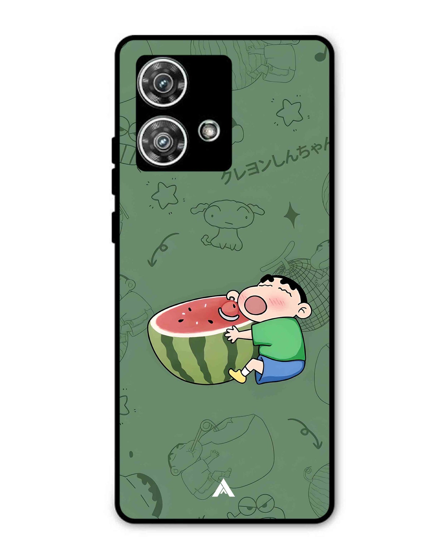 Melon Shinchan Metal Back Cover Phone Case for Moto Edge 40 Neo
