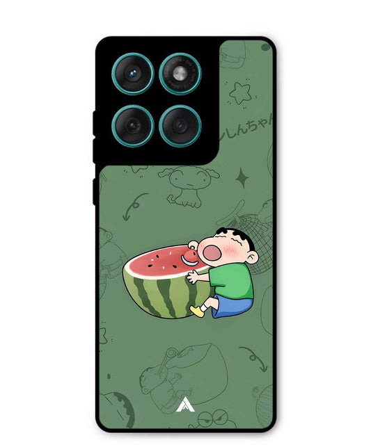Melon Shinchan Metal Back Cover Phone Case for Moto Edge 60 Fusion