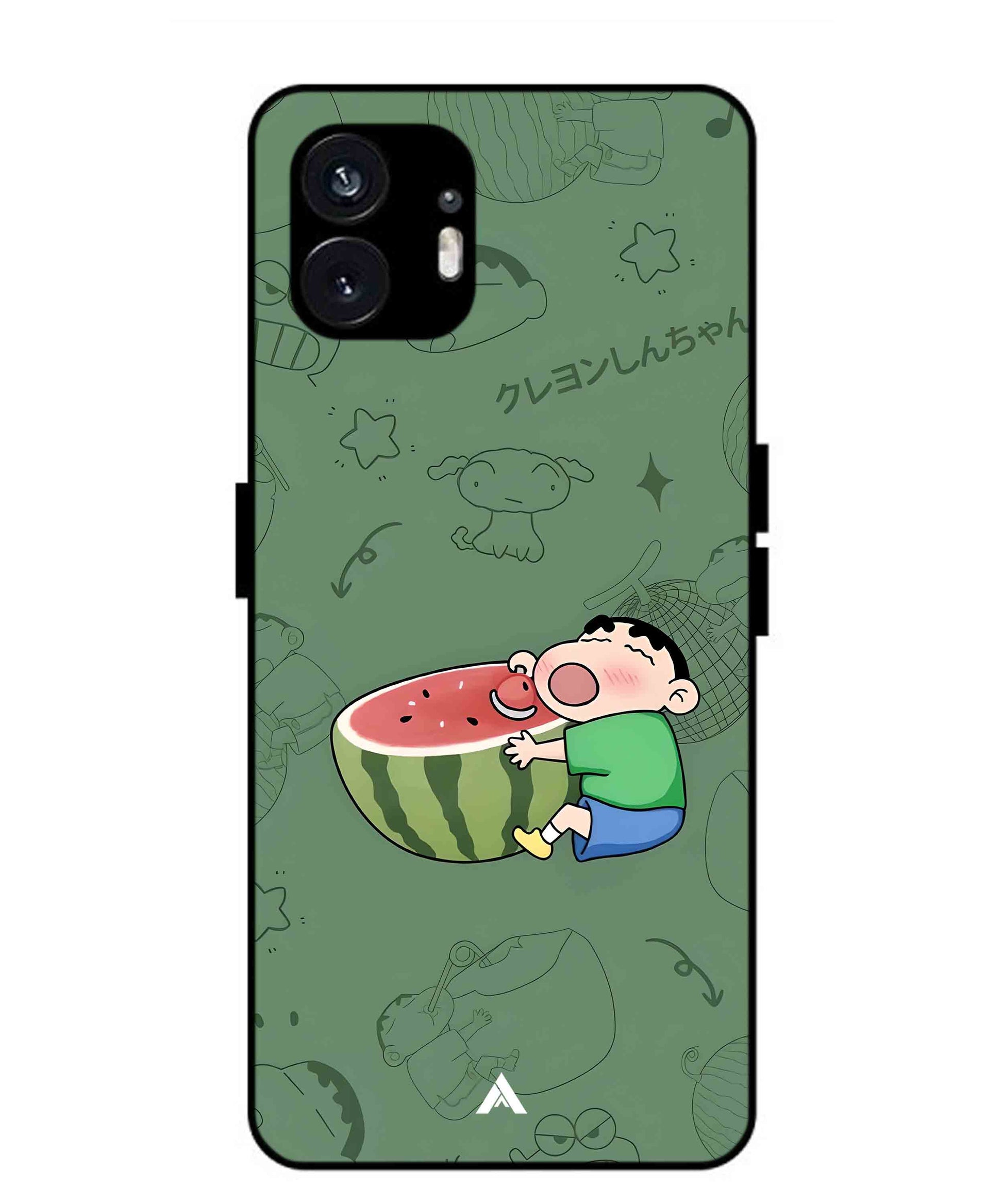 Melon Shinchan Metal Back Cover Phone Case for Nothing Phone 2a Plus