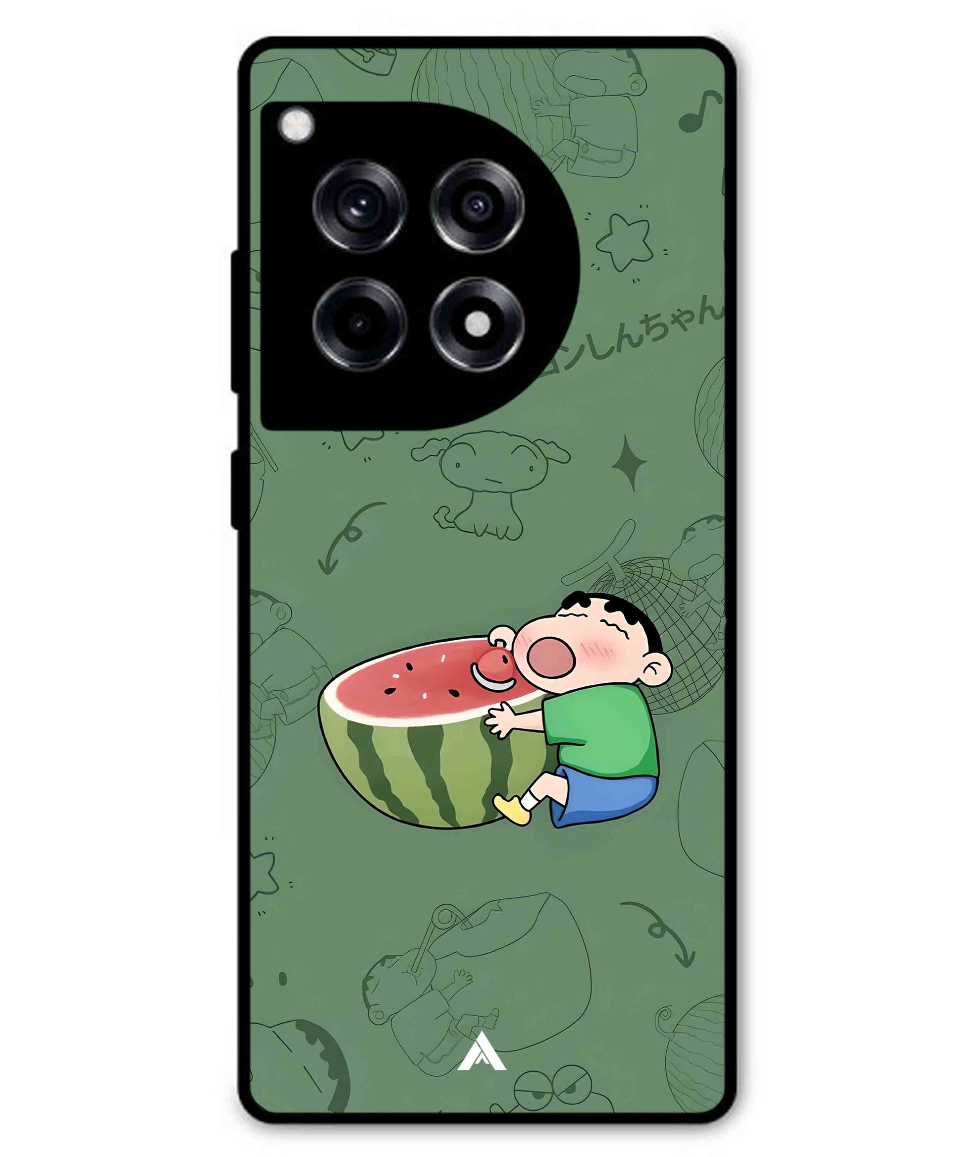 Melon Shinchan Metal Back Cover Phone Case for Oneplus 12R