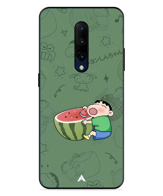 Melon Shinchan Metal Back Cover Phone Case for Oneplus 7 Pro