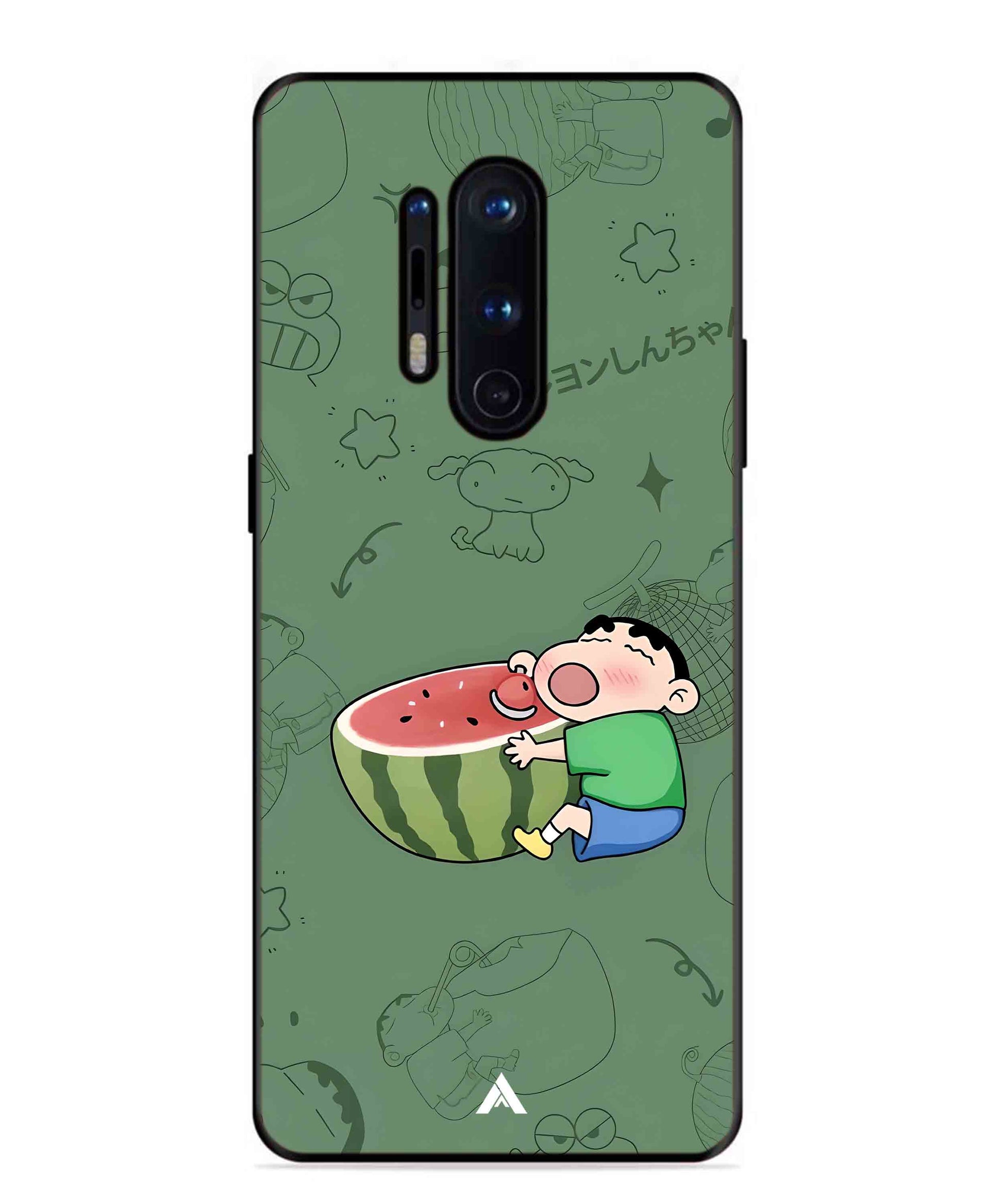 Melon Shinchan Metal Back Cover Phone Case for Oneplus 8 Pro