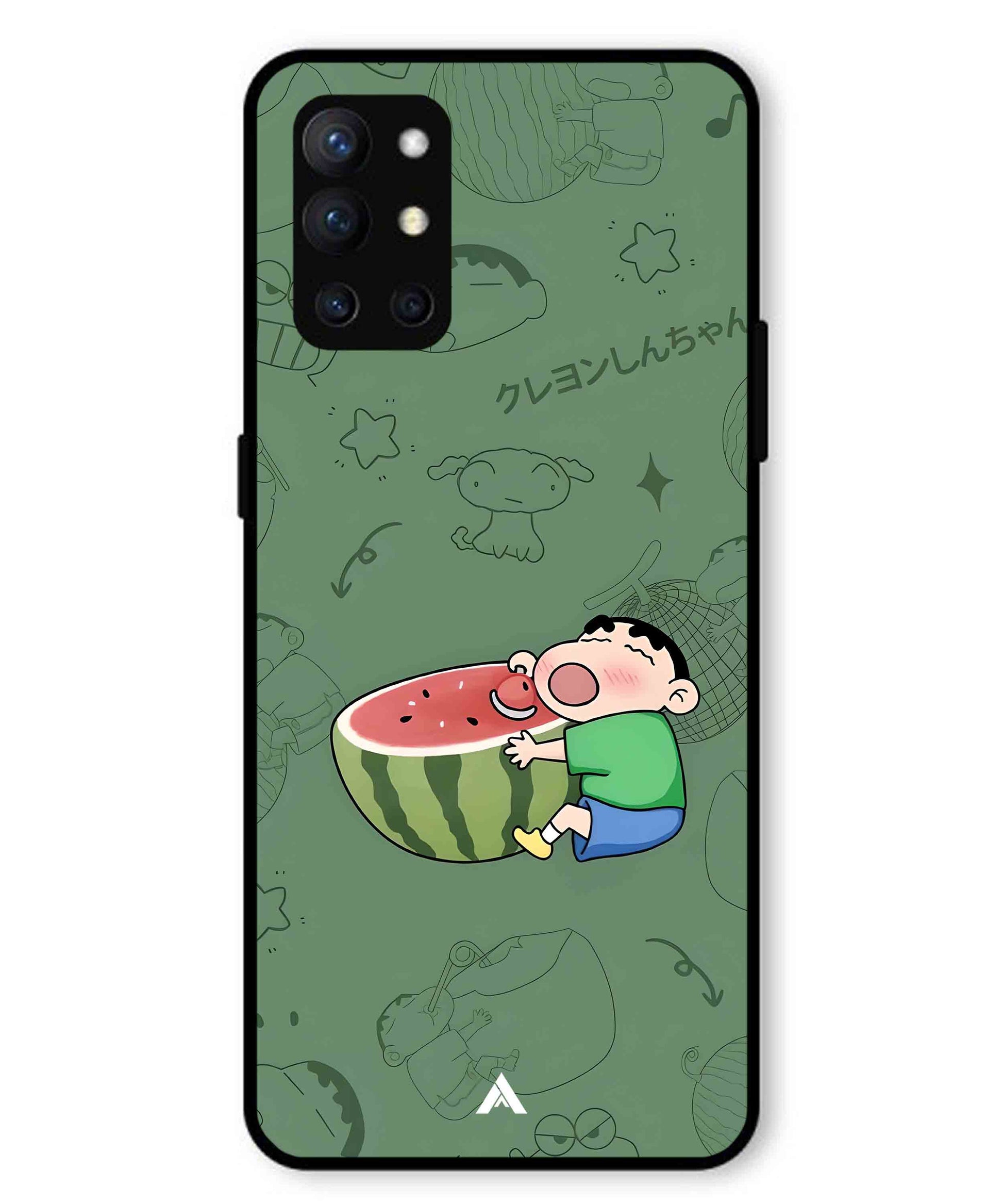 Melon Shinchan Metal Back Cover Phone Case for Oneplus 9R