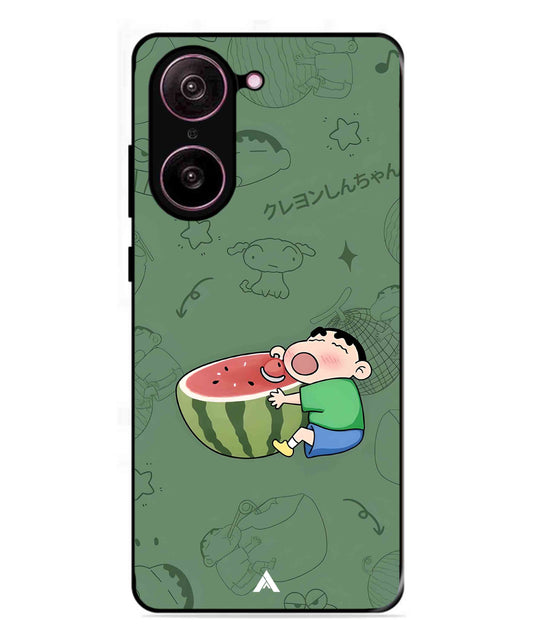 Melon Shinchan Metal Back Cover Phone Case for Oneplus Nord CE 5
