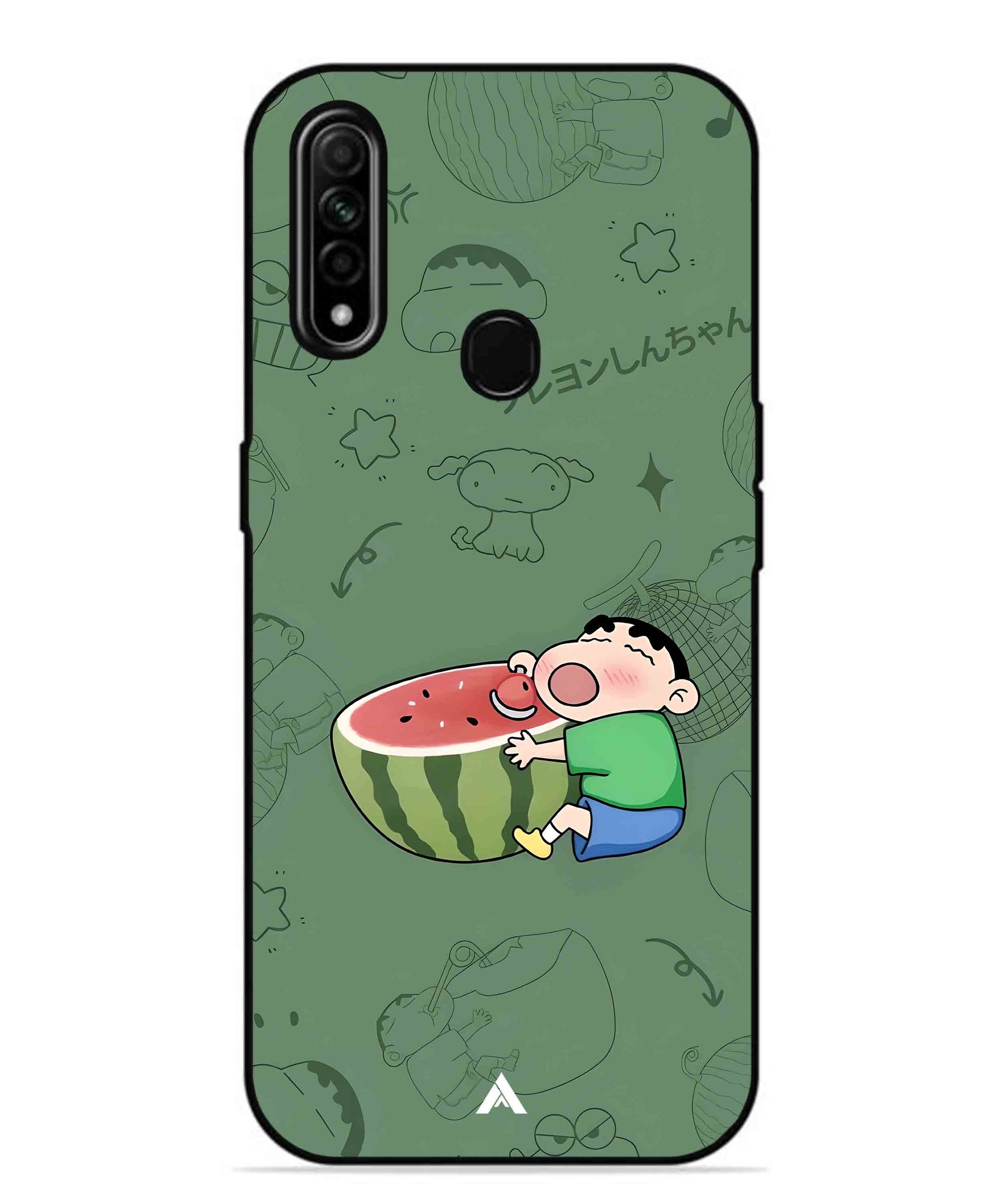 Melon Shinchan Metal Back Cover Phone Case for Oppo A31