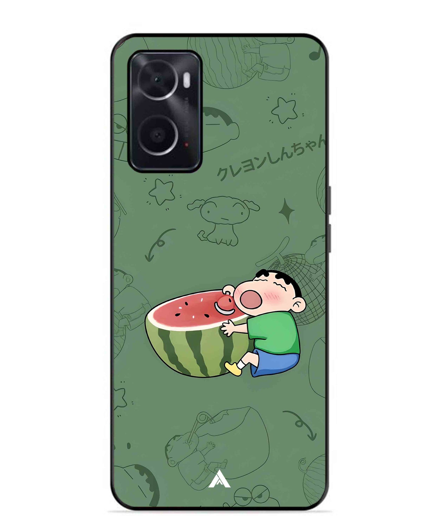 Melon Shinchan Metal Back Cover Phone Case for Oppo A36
