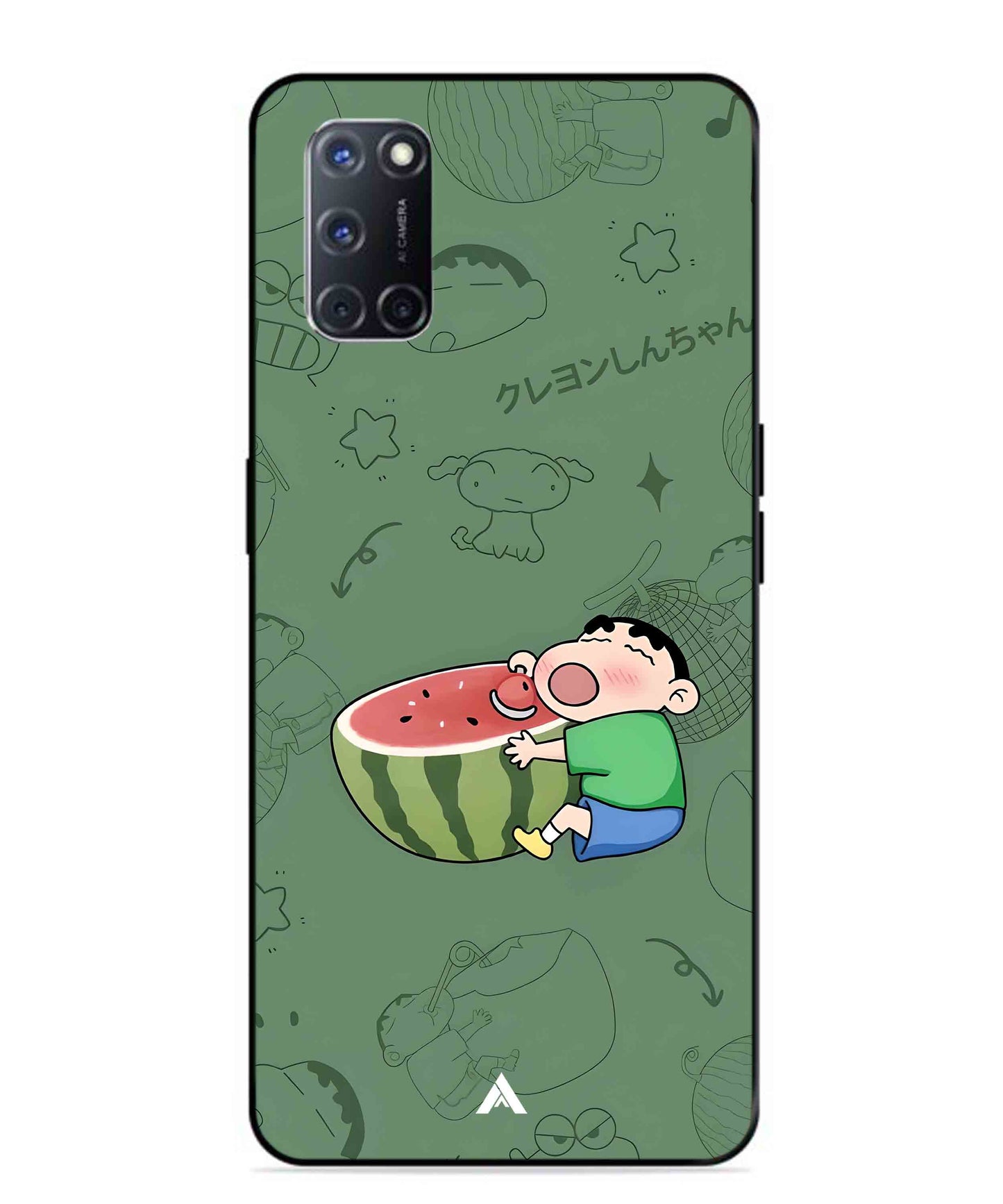 Melon Shinchan Metal Back Cover Phone Case for Oppo A52
