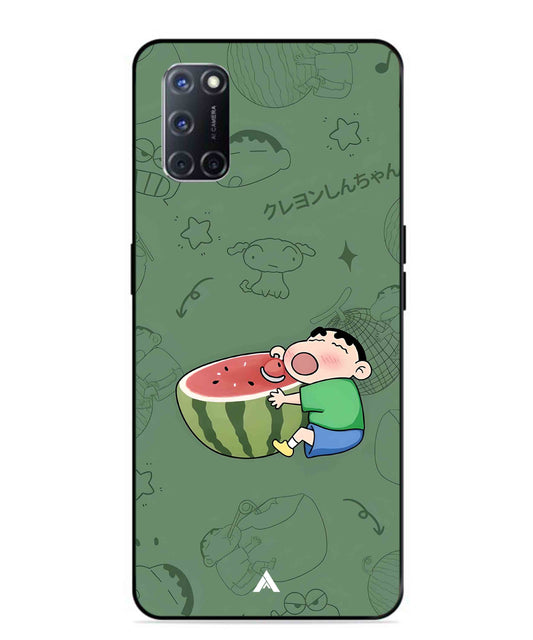 Melon Shinchan Metal Back Cover Phone Case for Oppo A52