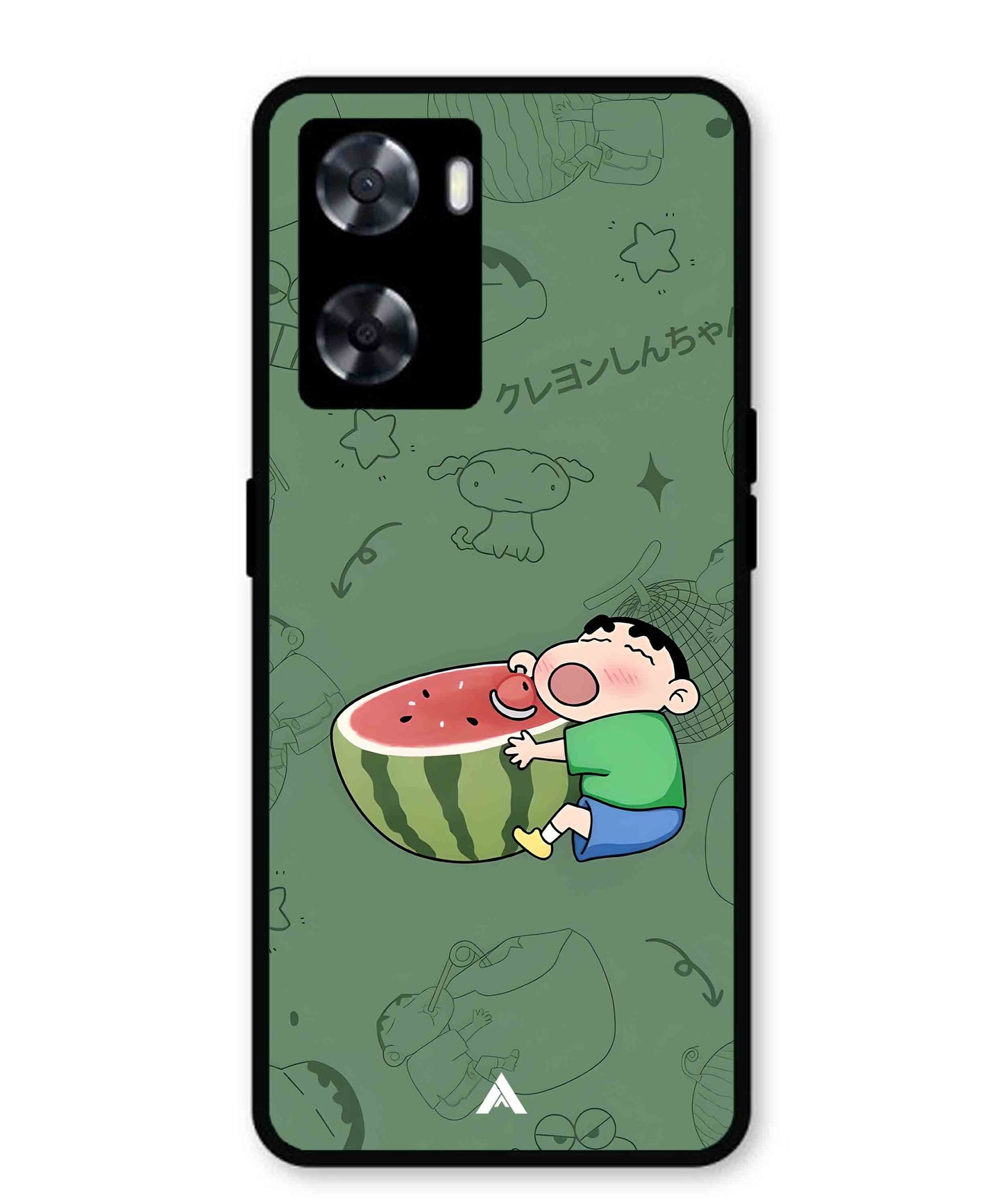Melon Shinchan Metal Back Cover Phone Case for Oppo A57