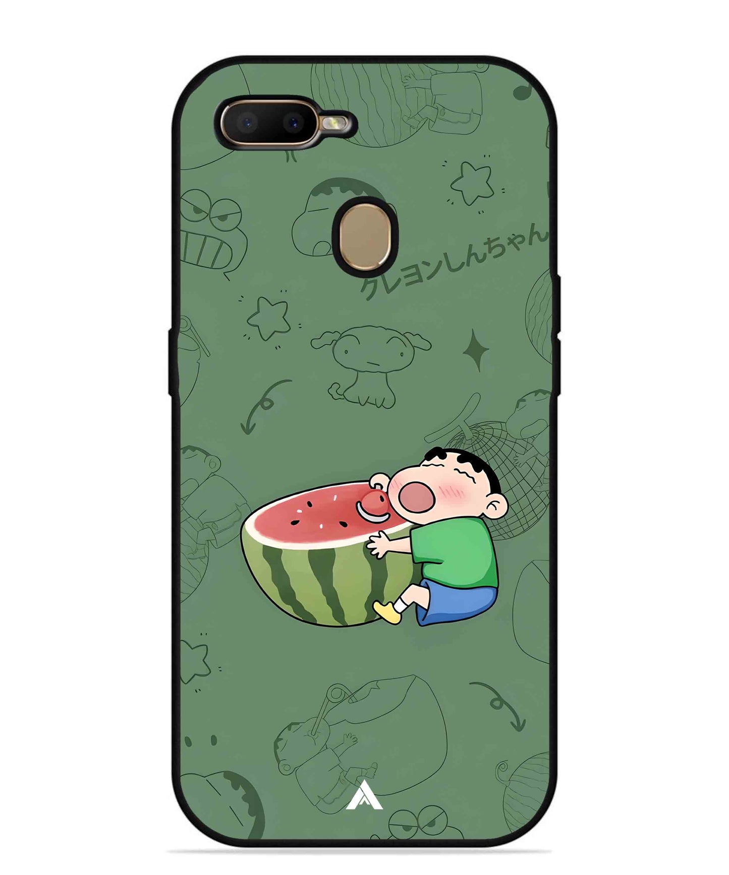 Melon Shinchan Metal Back Cover Phone Case for Oppo A7