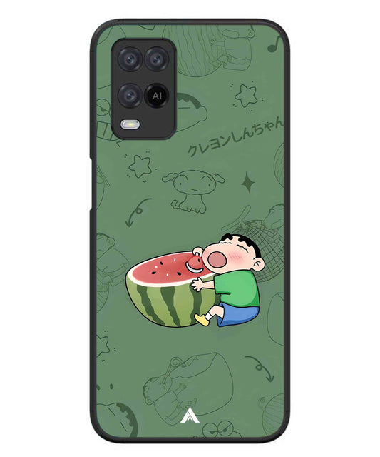 Melon Shinchan Metal Back Cover Phone Case for Oppo A74