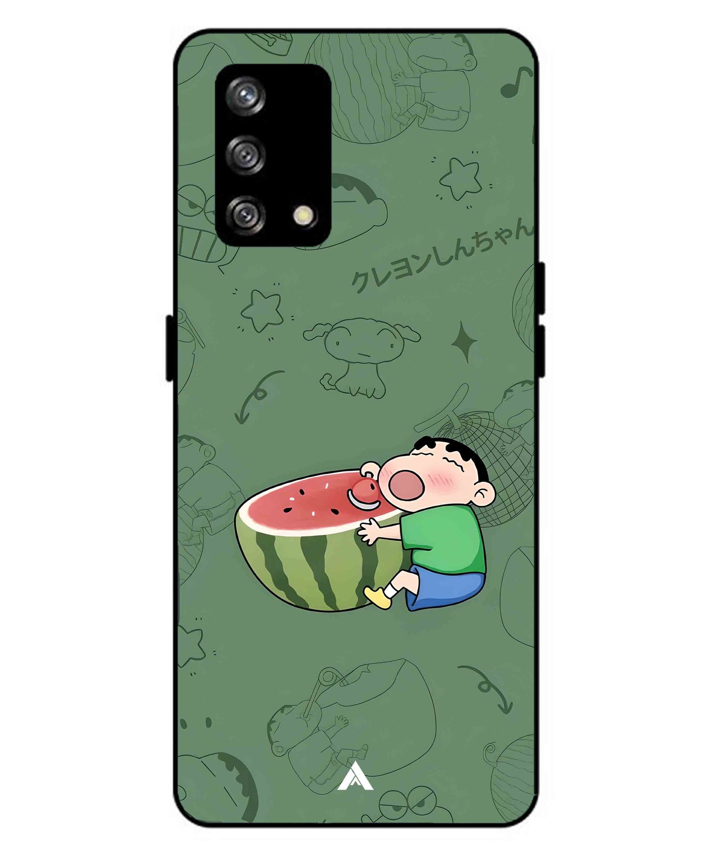 Melon Shinchan Metal Back Cover Phone Case for Oppo A93