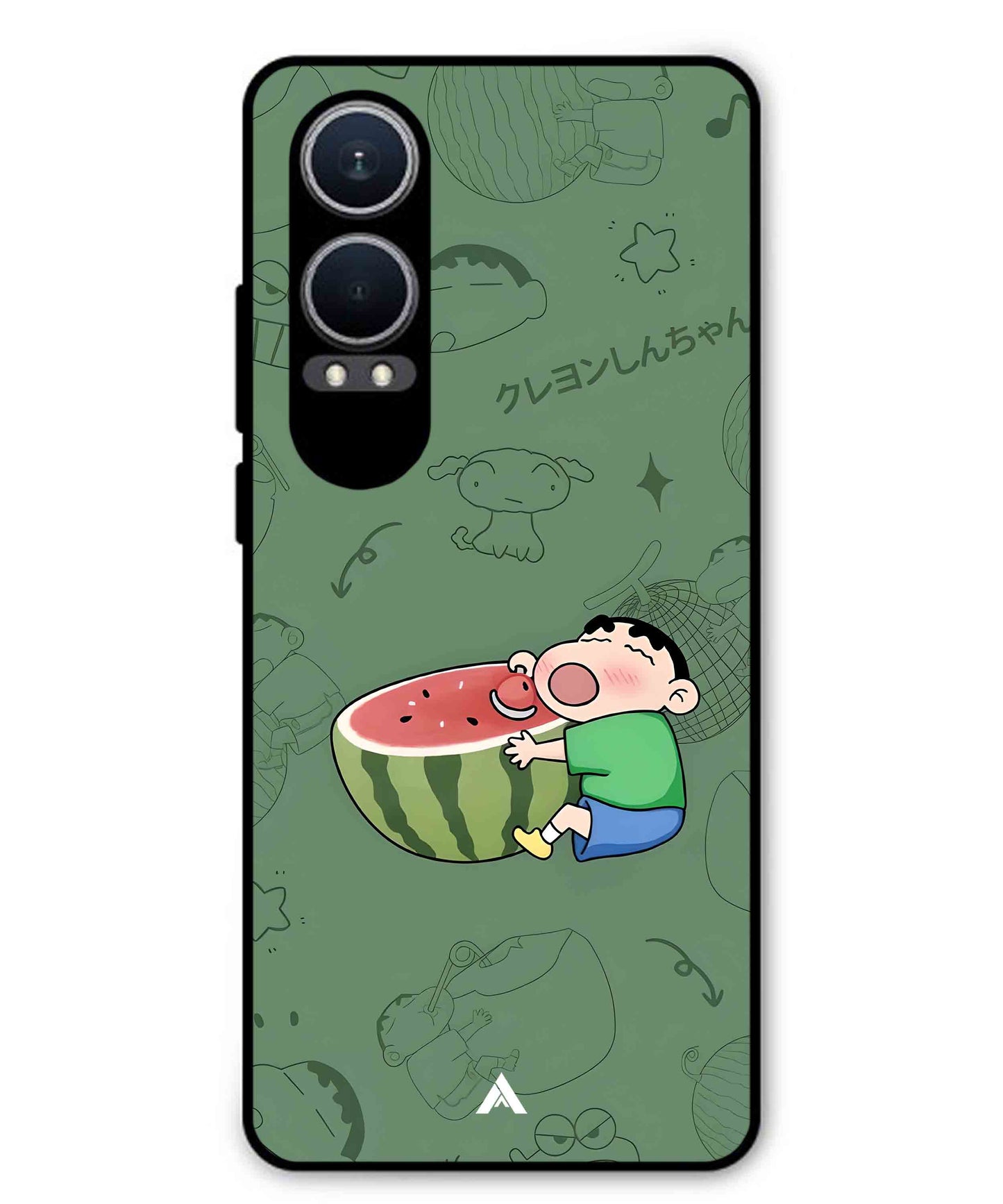 Melon Shinchan Metal Back Cover Phone Case for Oppo K12x