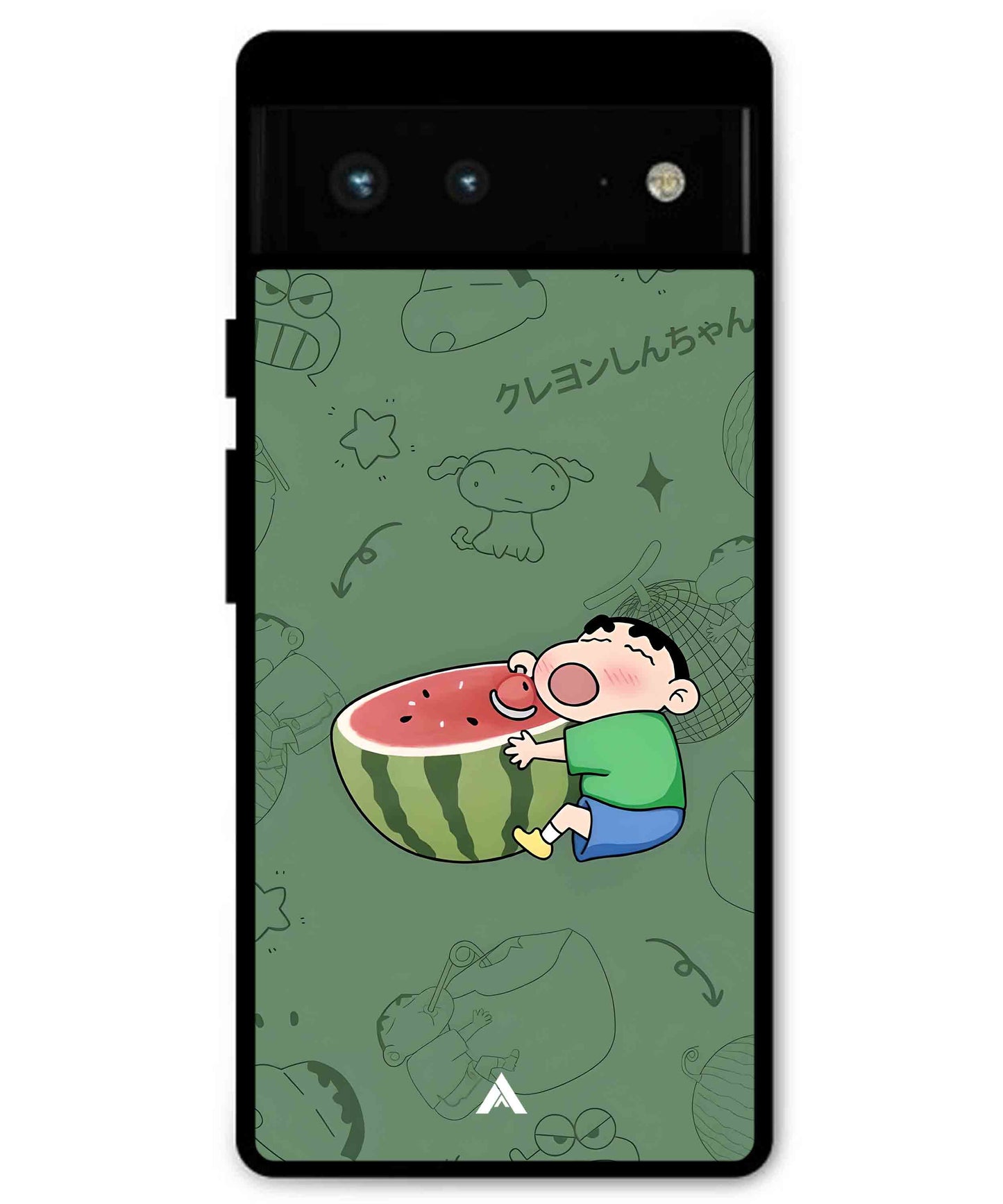 Melon Shinchan Metal Back Cover Phone Case for Pixel 7 Pro