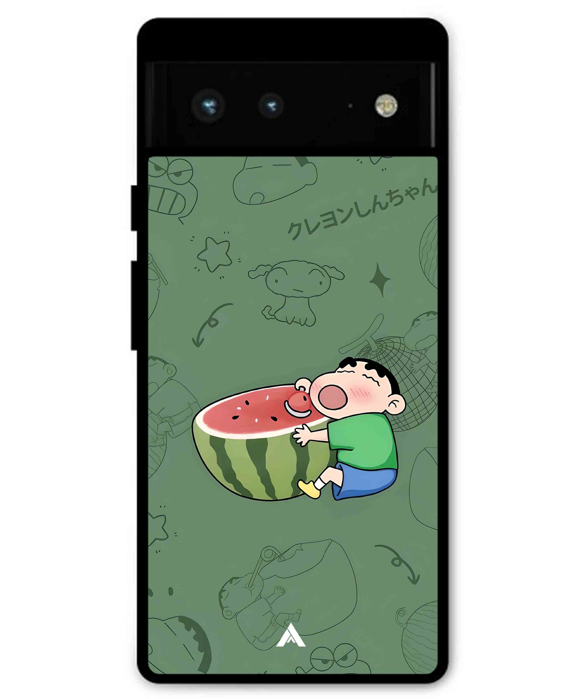Melon Shinchan Metal Back Cover Phone Case for Pixel 7 Pro